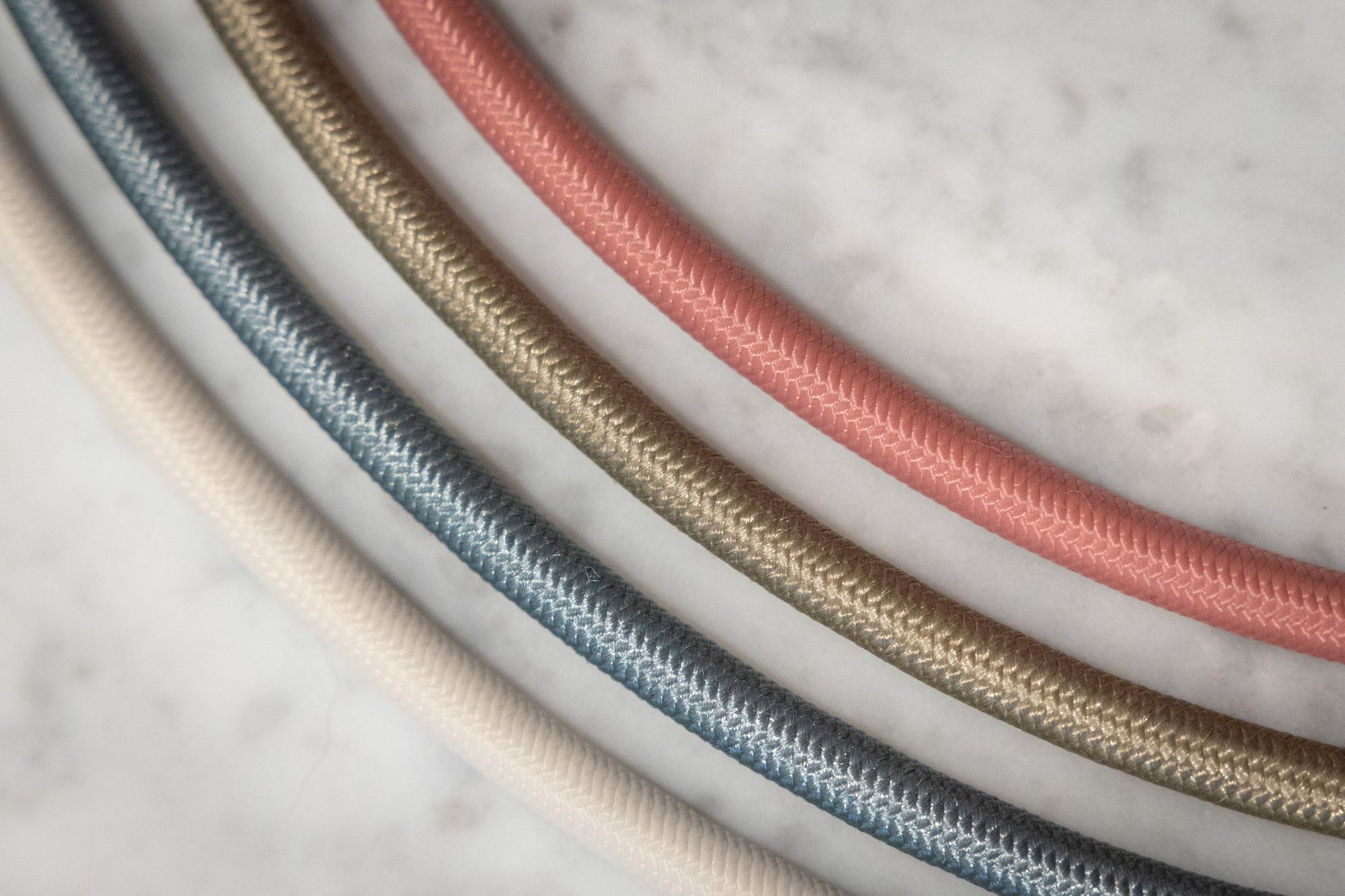 From Left: Linen, Slate, Olive, Rose