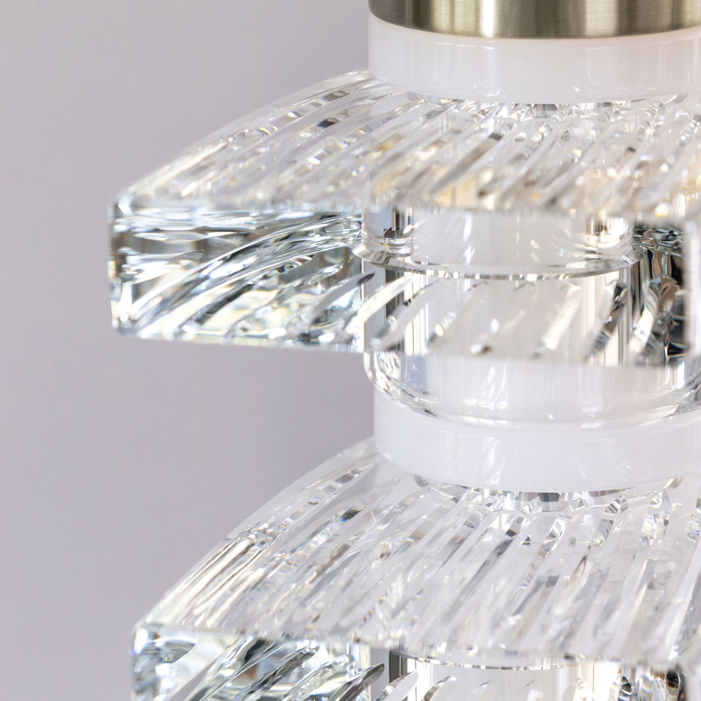 Plume Table Lamp: Brushed Nickel, Grooved