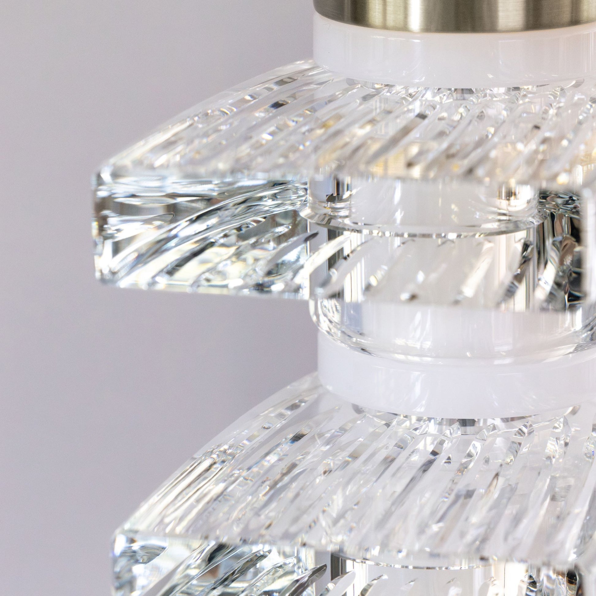 Plume Table Lamp: Brushed Nickel, Grooved