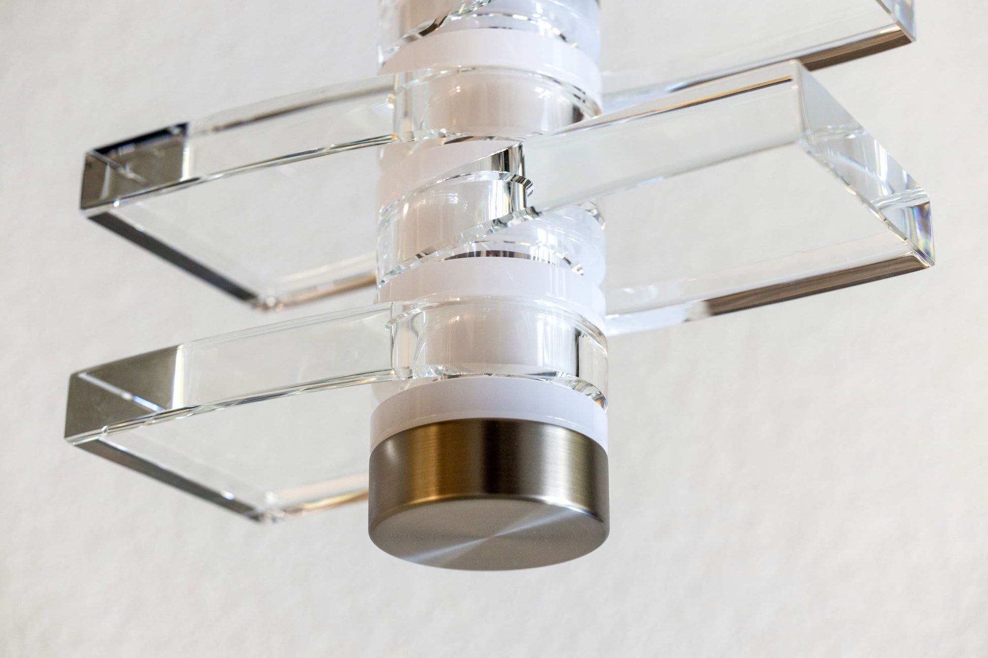 Plume Chandelier: Brushed Nickel, Clear